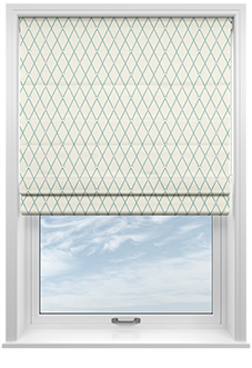 Puddle Down, Trellis Egg - Roman Blind